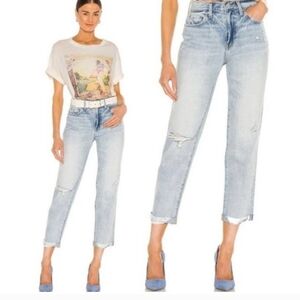 PISTOLA Presley High Rise Relaxed Roller Jeans in By My Side Size 26